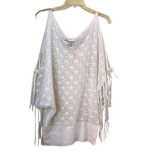 Vintage Arden B Crochet Cold Shoulder Top Size Large